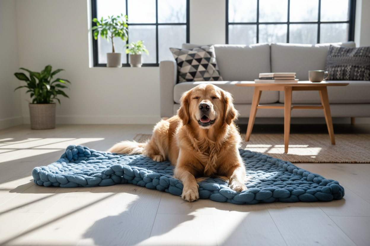 Dog on Blanket