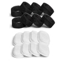 Soralab pet water fountain replacement filters: black foam pre-filters and white activated carbon filters.